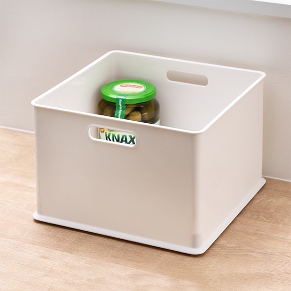 カラーボックス 横置き インナーボックス 収納 ハーフ ナチュラ インボックス プラスチック 日本製 ( 収納ボックス 収納ケース ボックス スタッキング 引き出し 積み重ね BOX おもちゃ収納 小物ケース 小物収納 持ち手付き ) 【グレー】 グレー