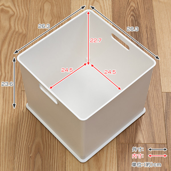 カラーボックス 横置き インナーボックス 収納 フル ナチュラ インボックス プラスチック 日本製 ( 収納ボックス 収納ケース ボックス スタッキング 引き出し 積み重ね BOX おもちゃ収納小物ケース 小物入れ 小物収納 持ち手付き ) 【グレー】 グレー
