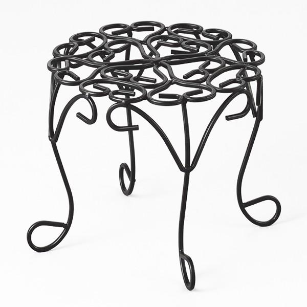 プランター スタンド ココハル のせるんですスタンド 高さ18cm フラワースタンド ガーデニング用品 ( 花台 鉢置き 園芸 鉢台 庭 ベランダ テラス エントランス ガーデニング 通気性 害虫予防 水はけ スチール製 アンティーク風 )