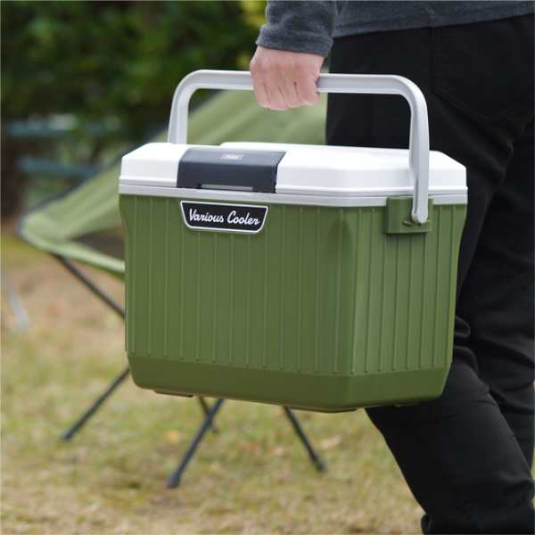 クーラーボックス 9L ベリアスクーラー ハードタイプ ( 保冷 クーラーBOX 保冷ボックス クーラーバッグ 冷蔵ボックス 9リットル キャンプ アウトドア レジャー 行楽 ) 【ホワイト×グリーン】 ホワイト×グリーン