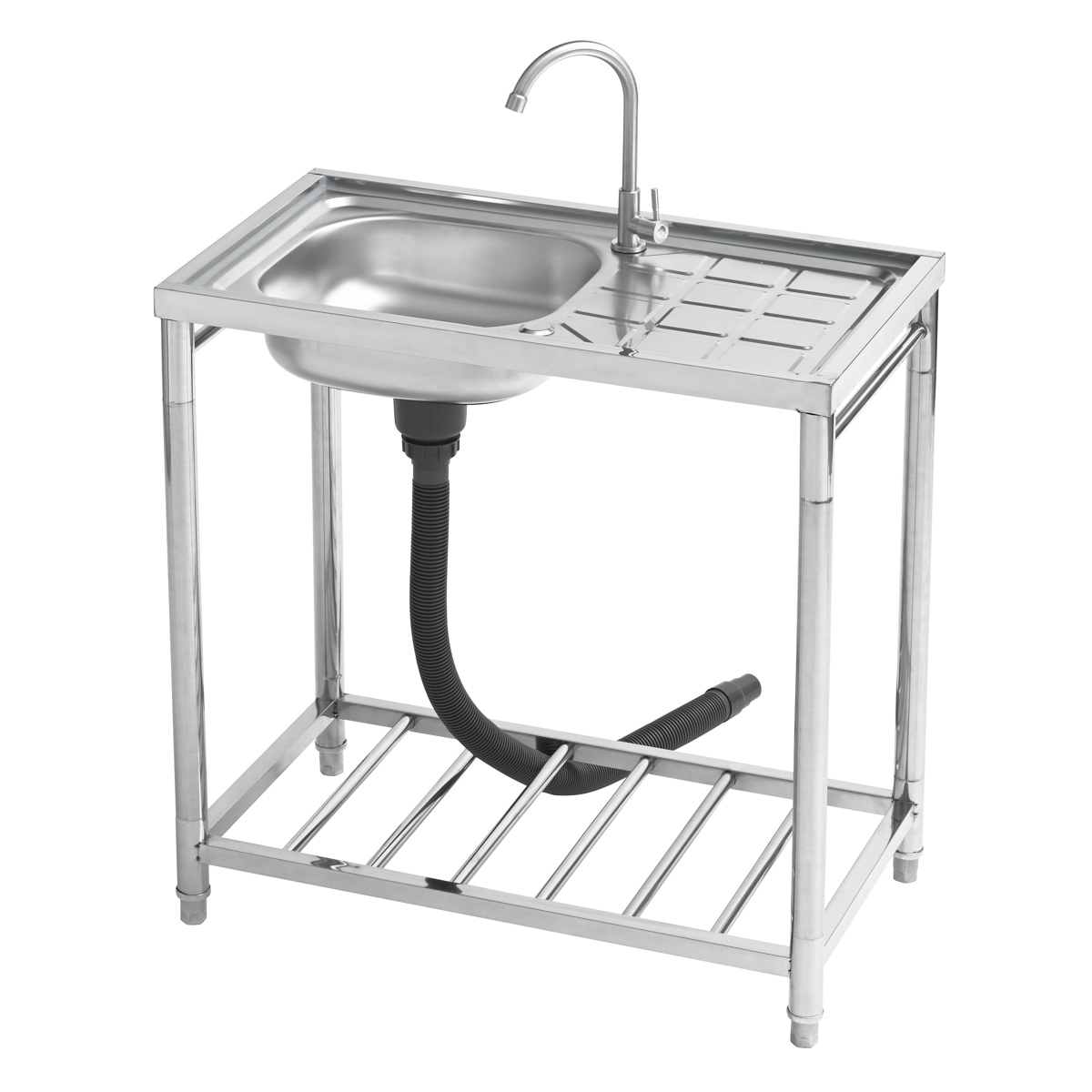 dショッピング |流し台 幅79.5×奥行45×高さ80cm 蛇口付き ステンレス