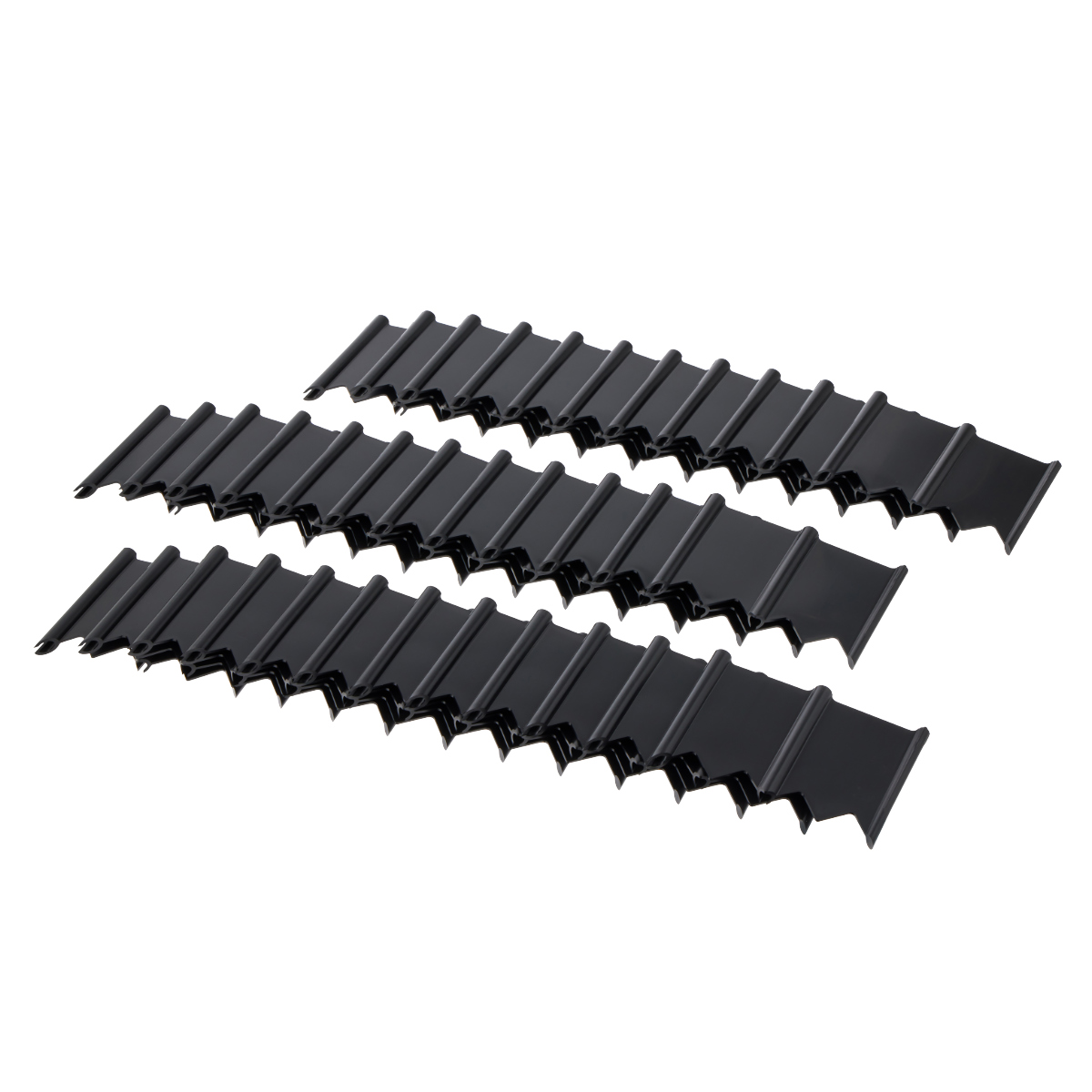 根止め 芝の根止め 35枚入り ( 根止め板 土留め 根止めストッパー 仕切り 間仕切り 連結可能 芝 園芸 ガーデニング 畑 菜園 花壇 植栽 土砂 流出防止 進入防止 簡単設置 角度調整 ポリプロピレン 日本製 )