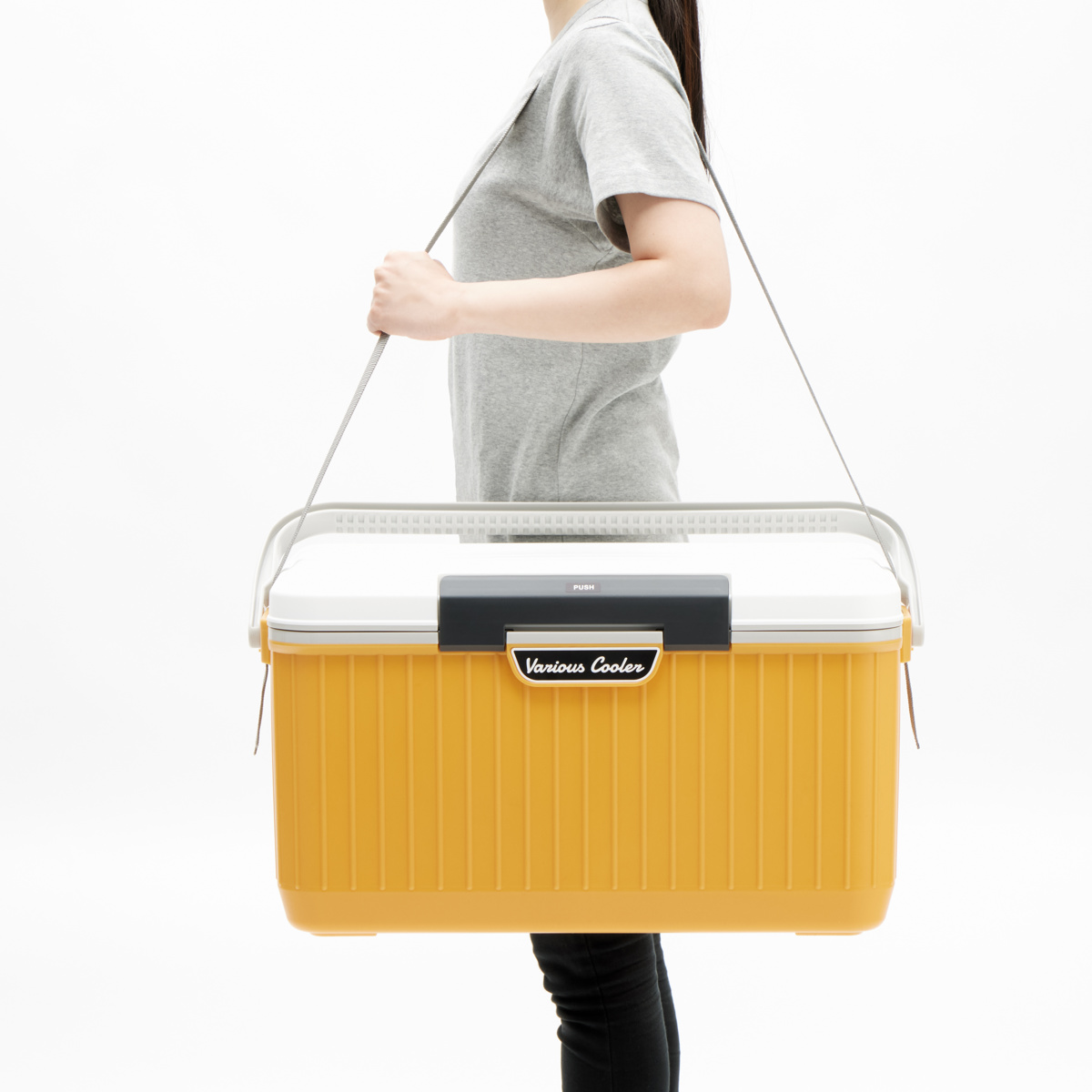 クーラーボックス ベリアスクーラー 24L ( 保冷 クーラーBOX 保冷ボックス クーラーバッグ 冷蔵ボックス 24リットル キャンプ アウトドア レジャー 行楽 ) 【ホワイト×イエロー】 ホワイト×イエロー