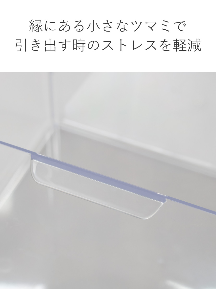 収納ボックス スケルトンボックス S クリア 幅35×奥行28.4×高さ8.6cm ( 収納ケース 収納 小物収納 小物入れ プラスチック 透明 見せる収納 キッチン リビング クローゼット収納 ケース ボックス スタッキング )