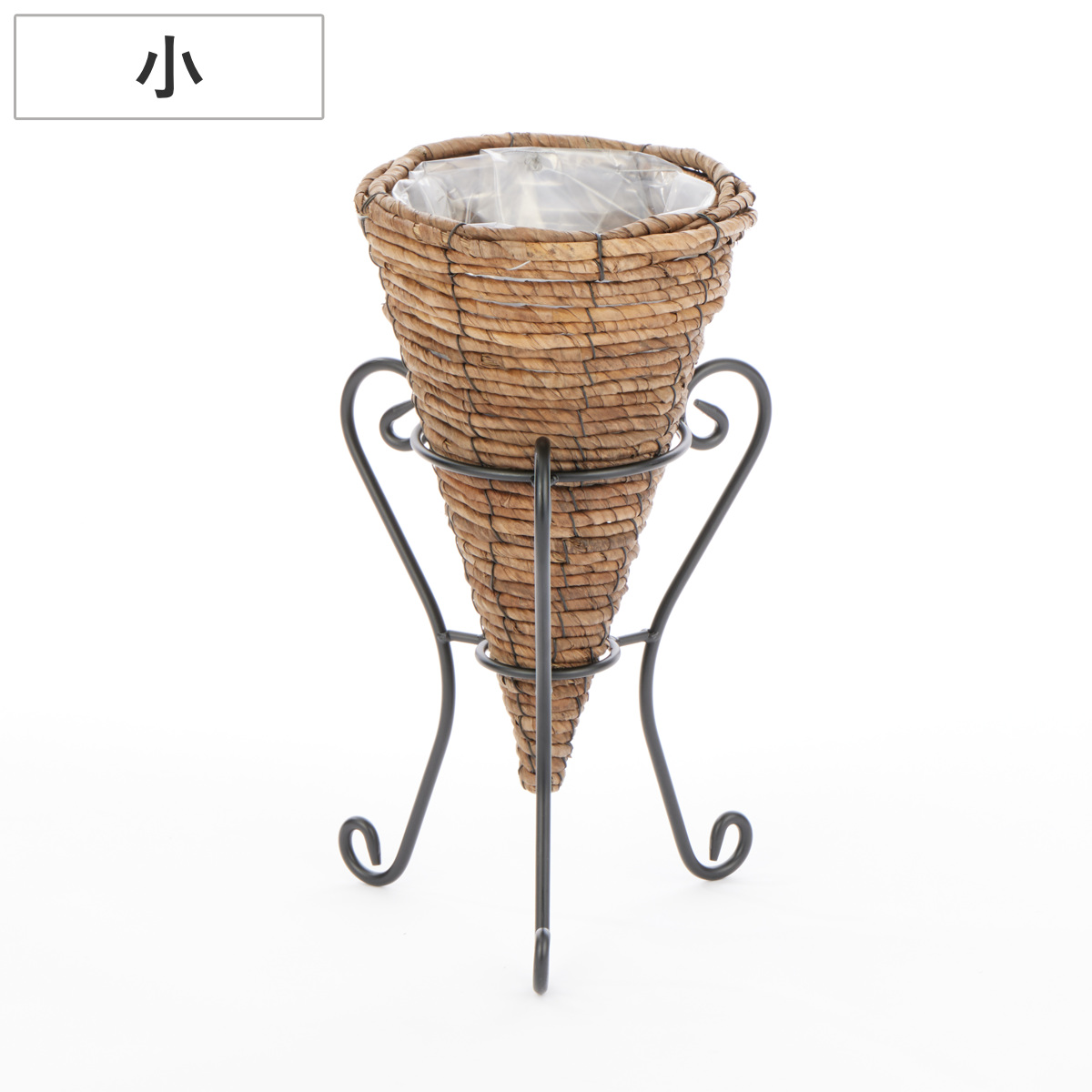 フラワースタンド 心春 ナチュラポットスタンド 小 （ 植木鉢 プランター スタンド ガーデニング用品 花台 鉢置き プランターカバー プランツカバー アイアンフレーム 観葉植物 多肉植物 おしゃれ 鉢植え 5号鉢 ナチュラル ガーデン ）