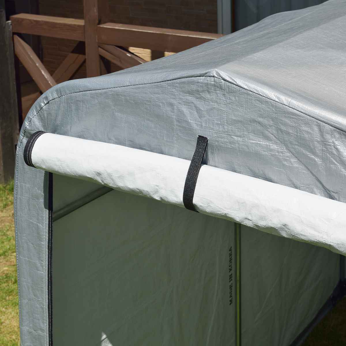 ガレージ 簡易万能ガレージ M PVC 幅130cm ( 法人限定 簡易ガレージ 自転車 ファスナー開閉式 自転車置き 2.5台 簡易物置 自転車ガレージ 屋外収納 駐輪 サイクルポート サンカ )