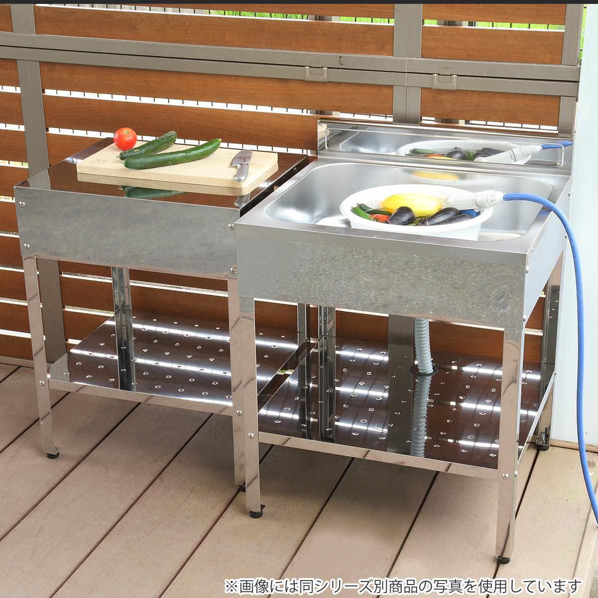 dショッピング |流し台 ステンレス 簡易流し台 アウトドアキッチン 幅