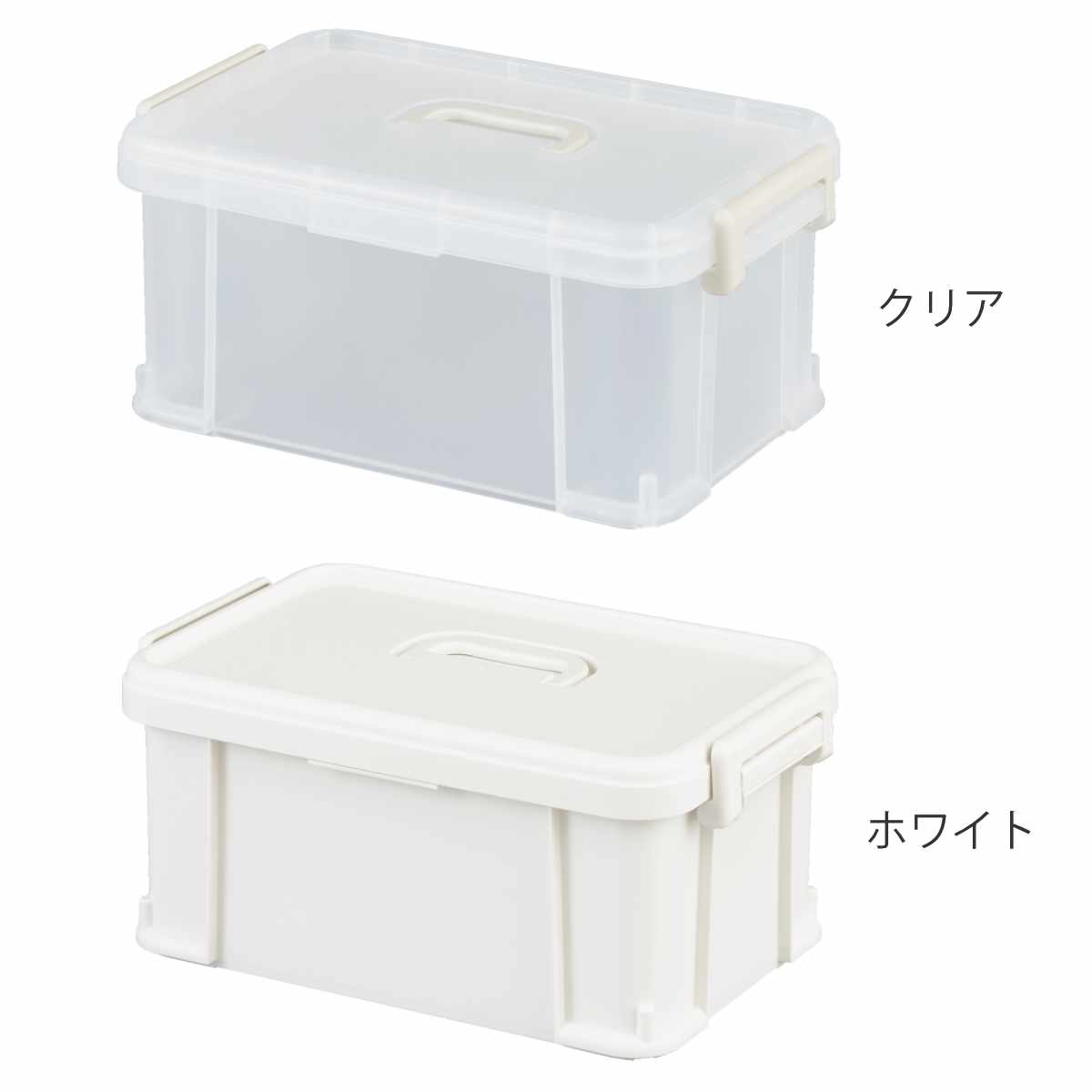 収納ボックス ナチュラトラックス 幅38.8×奥行24.6×高さ17.5cm 39M フタ付き （ コンテナボックス 収納 持ち手 カラーボックス  インナーボックス 日本製 収納ケース 積み重ね 持ち運び 工具 文房具 小物入れ 小物 スタッキング ） 【クリア】