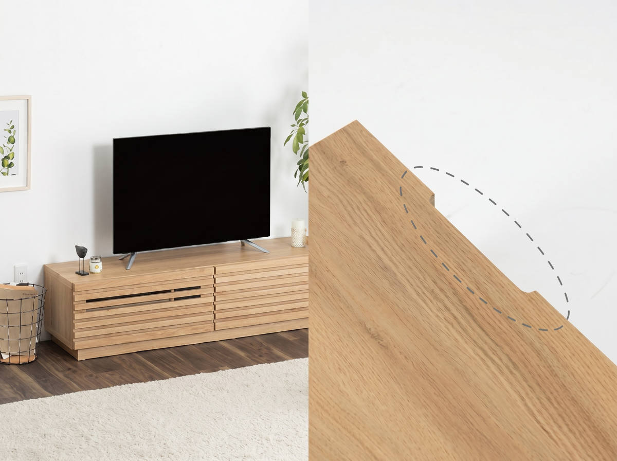 テレビ台 幅180cm ローボード リモコン対応 木目調 完成品 （ TV台