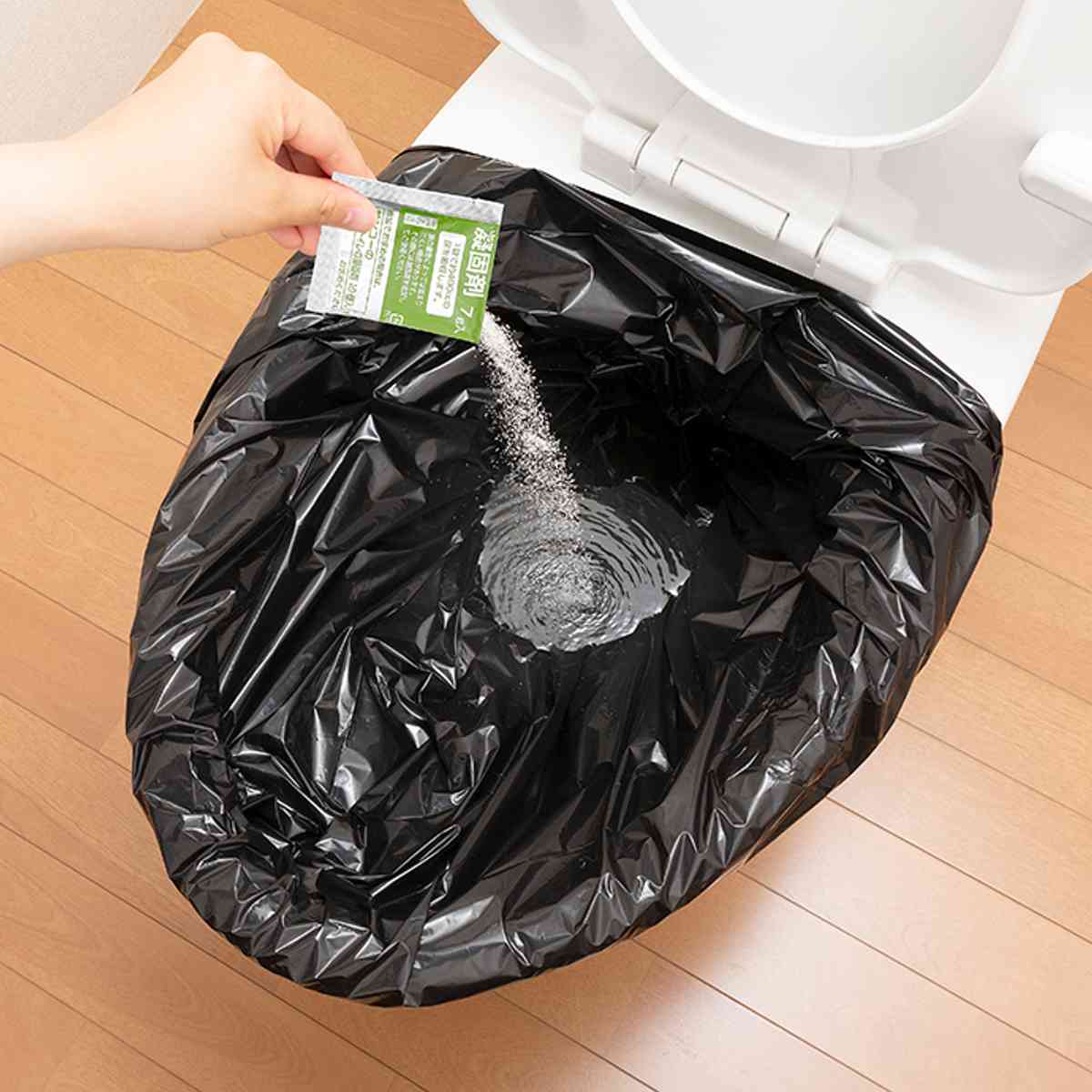 凝固剤 簡易トイレ 非常用トイレの凝固剤 30個入り ( 凝固剤のみ 個包装 小分け 30回分 トイレ用 非常時 介護 断水 防災 キャンプ 日本製 使い捨て 簡易 災害 緊急用 アウトドア 介護用品 防災用品 )