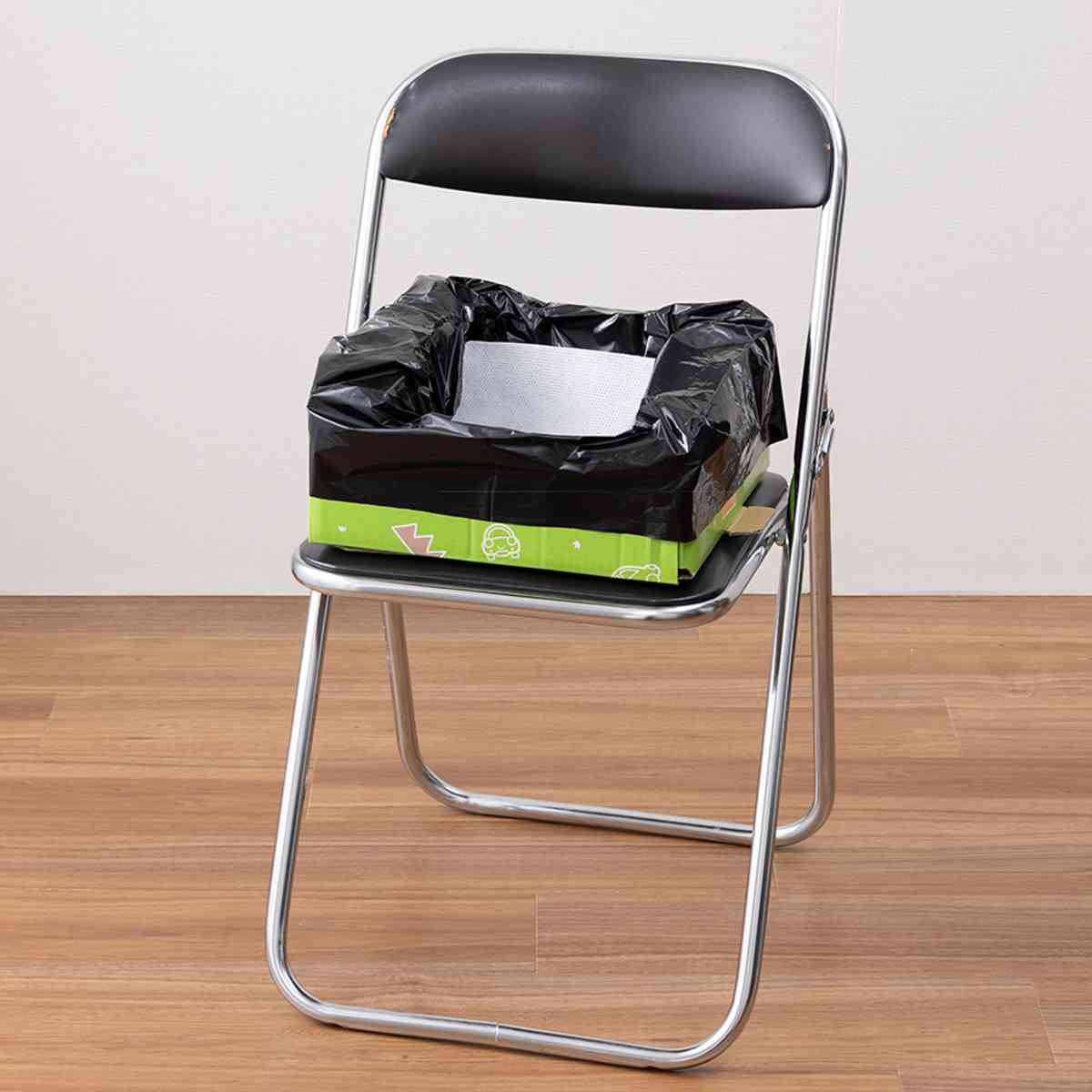 緊急トイレ 非常用 簡易トイレ コンパクト 車載用 防災 渋滞 ( 災害 トイレ ダンボール製 凝固剤 処理袋 ポンチョ トイレセット 5回分 体重120kgまで 緊急用 簡易 持ち運び 携帯トイレ 非常トイレ 使い捨て 災害時 ドライブ )