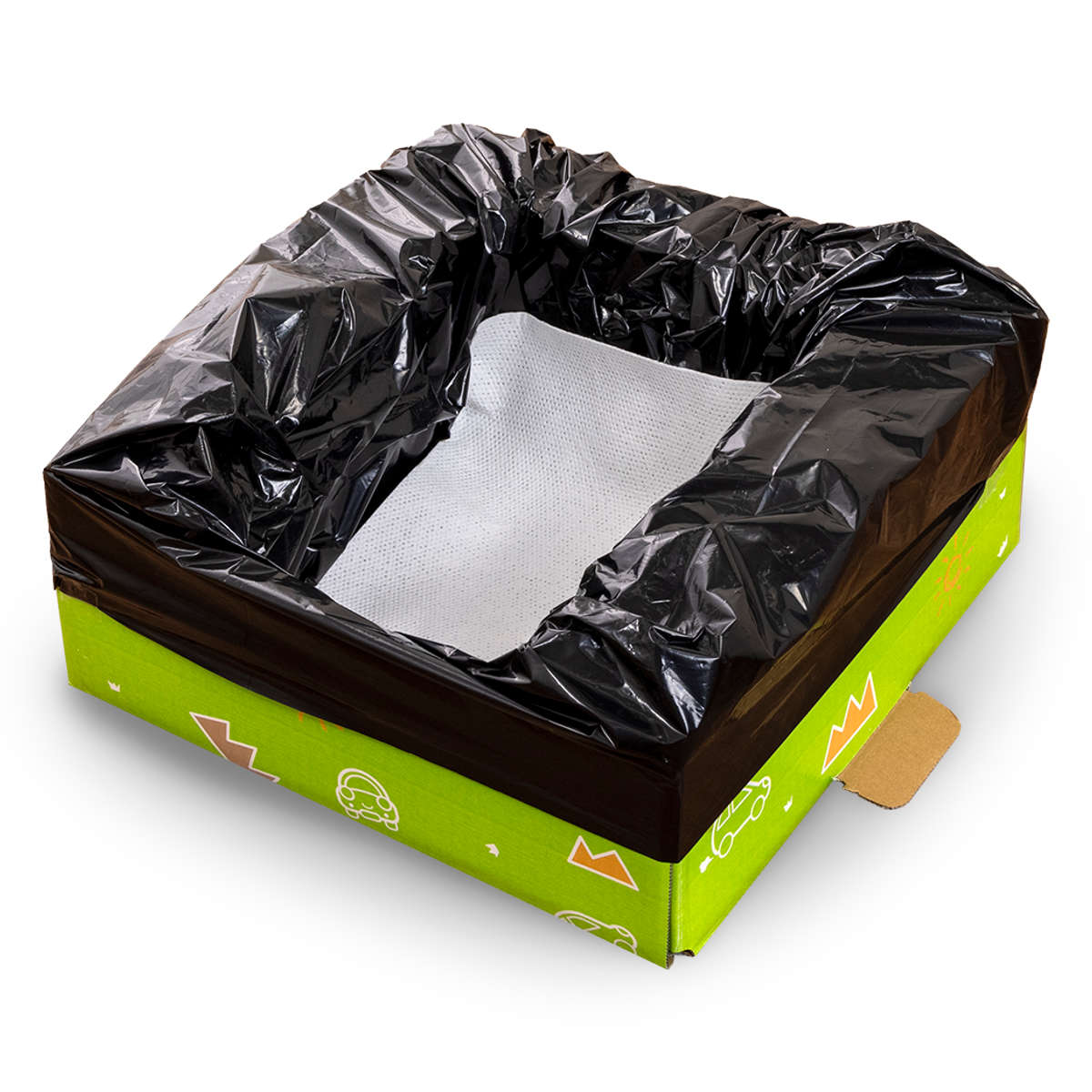 緊急トイレ 非常用 簡易トイレ コンパクト 車載用 防災 渋滞 ( 災害 トイレ ダンボール製 凝固剤 処理袋 ポンチョ トイレセット 5回分 体重120kgまで 緊急用 簡易 持ち運び 携帯トイレ 非常トイレ 使い捨て 災害時 ドライブ )