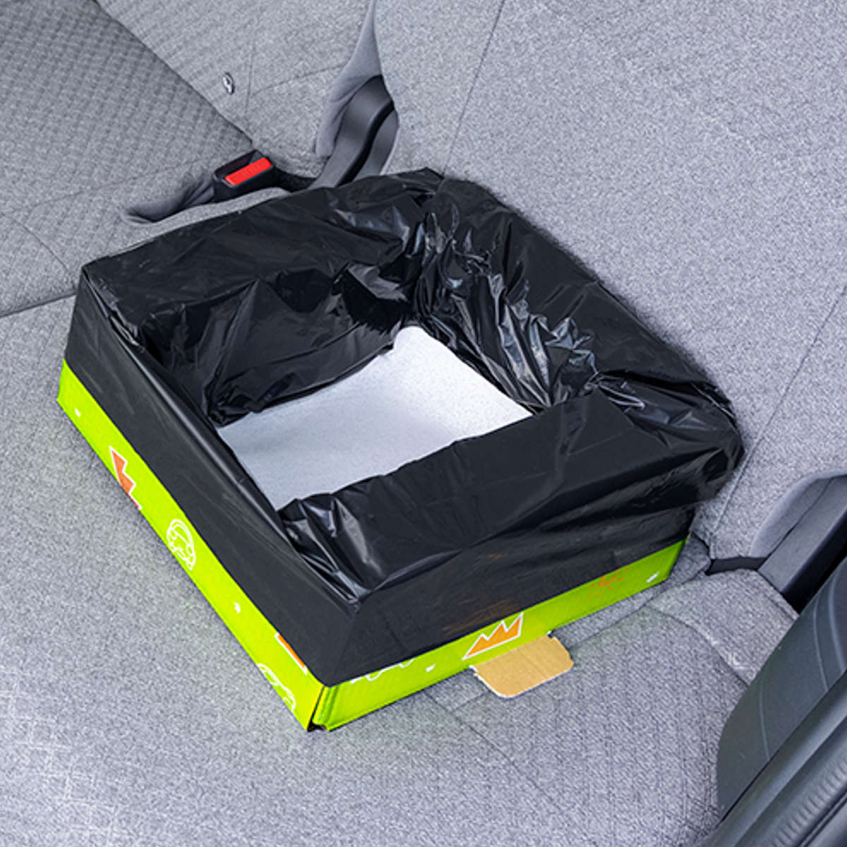 緊急トイレ 非常用 簡易トイレ コンパクト 車載用 防災 渋滞 ( 災害 トイレ ダンボール製 凝固剤 処理袋 ポンチョ トイレセット 5回分 体重120kgまで 緊急用 簡易 持ち運び 携帯トイレ 非常トイレ 使い捨て 災害時 ドライブ )