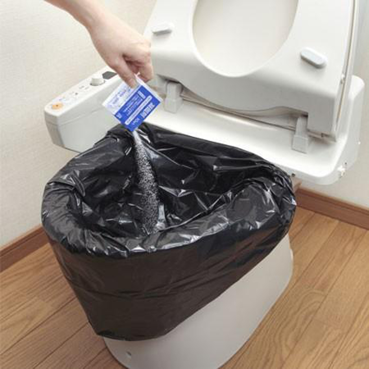 簡易トイレ 防災用 トイレ袋 凝固剤 50回分 ( 汚物処理袋 抗菌 非常時 トイレ 非常用トイレ 介護 断水 防災 キャンプ 日本製 使い捨て 簡易 携帯用トイレ 介護用トイレ 災害 緊急用 アウトドア ドライブ 破れにくい )