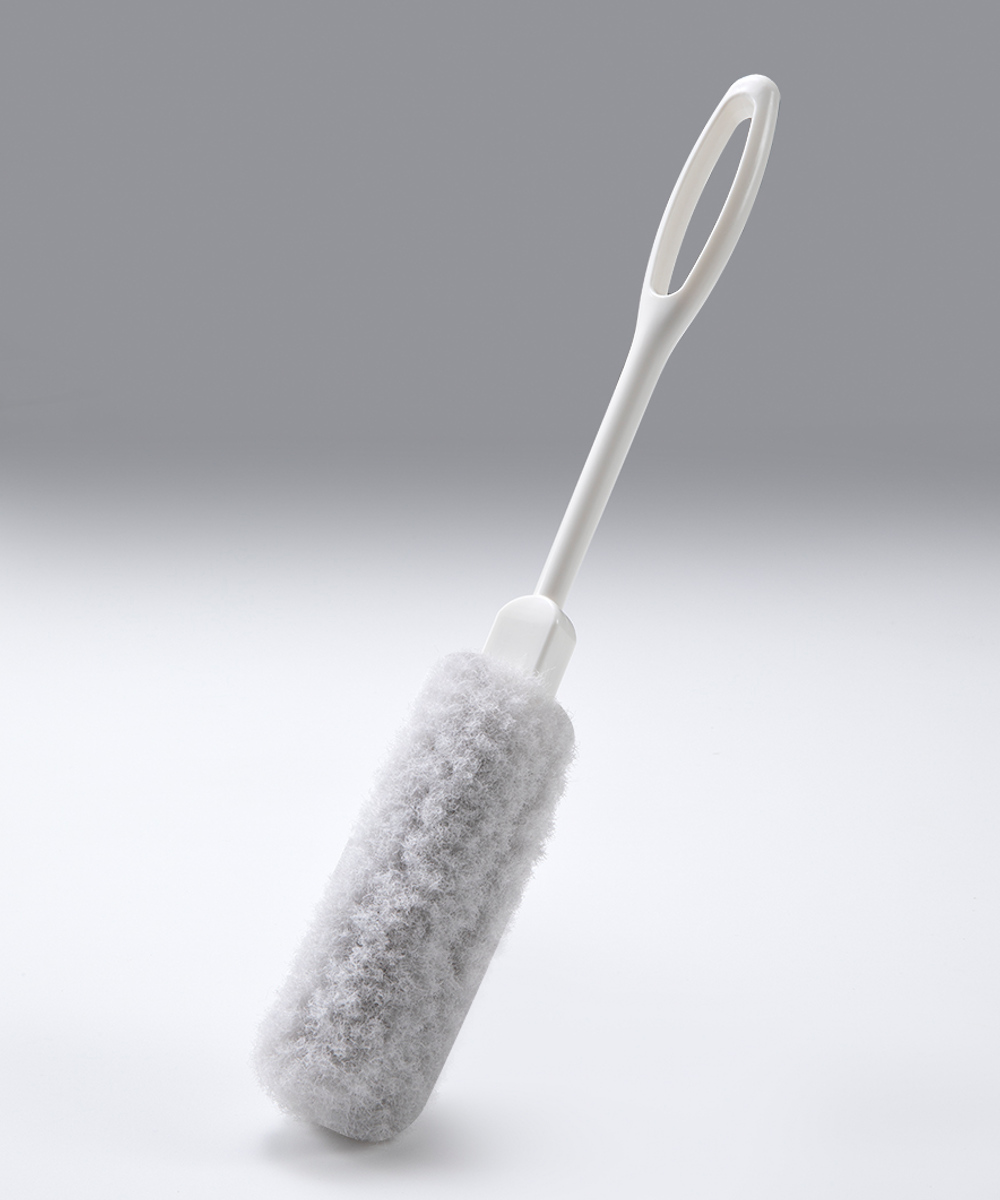 ボトル洗いブラシ アフロのひと回し タンブラー用 ( ボトル洗いスポンジ タンブラー用スポンジ 冷水筒洗い キッチンスポンジ 柄付き 日本製 キッチンブラシ 洗浄ブラシ 柄付きブラシ ペットボトルスポンジ キズがつきにくい )