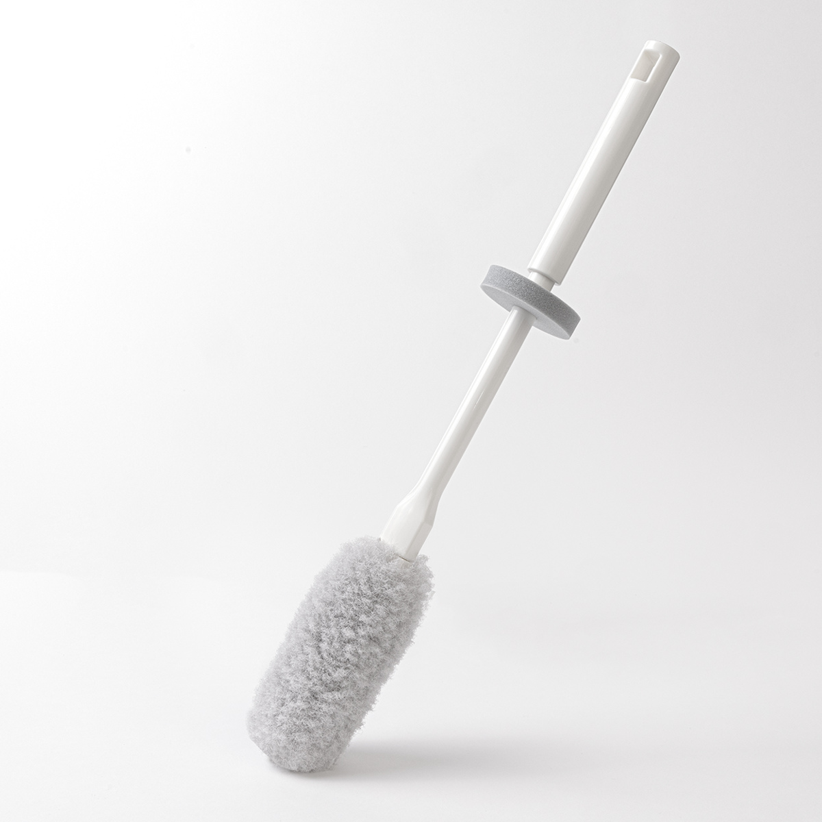 ボトル洗いブラシ アフロのひと回し 水筒用 ( ボトル洗いスポンジ ボトル用スポンジ 水筒 冷水筒洗い キッチンスポンジ 柄付き 日本製 キッチンブラシ 洗浄ブラシ 柄付きブラシ 水筒スポンジ キズがつきにくい ガード付き )