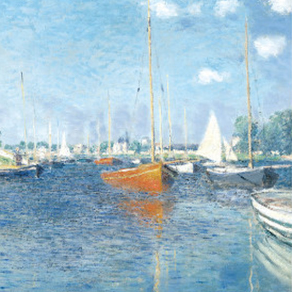 絵画 『赤いボート、アルジャントゥイユ』 42×52cm クロード・モネ