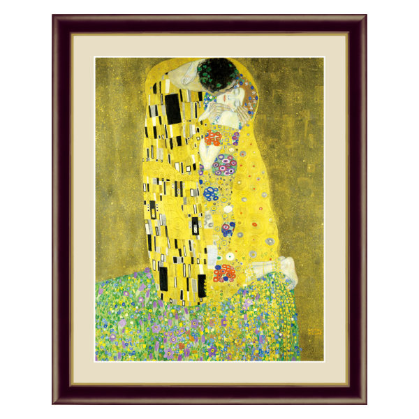 絵画 『接吻』 52×42cm グスタフ・クリムト 1907年～1908年 額入り 巧 