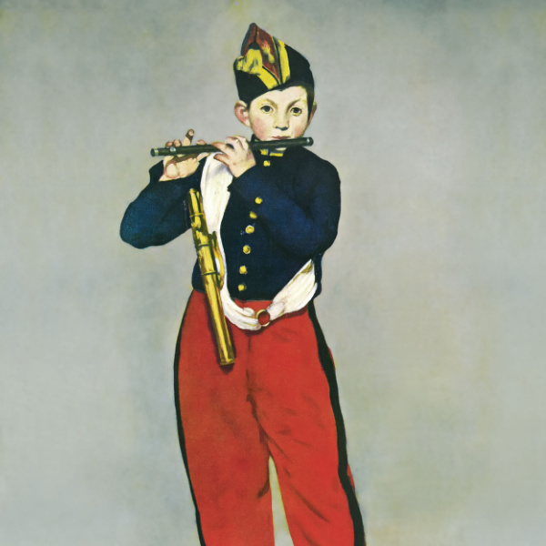 絵画 『笛を吹く少年』 42×34cm エドゥアール・マネ 1866年 額入り 巧