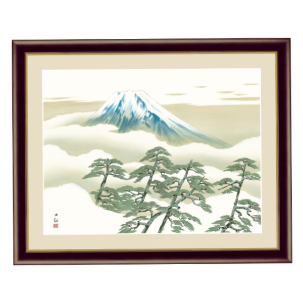 昭和レトロ 額縁 春山 富士山 立体アート シャドーアート 風景画 日本 