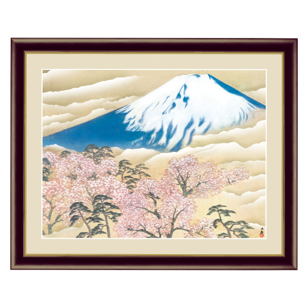 dショッピング |絵画 『富士と桜図』 42×52cm 横山大観 1942年頃 額 ...