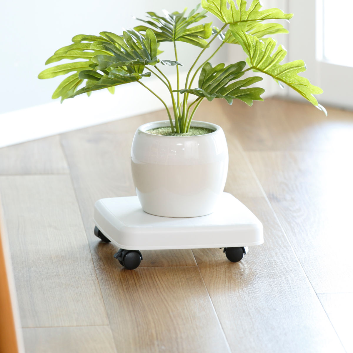 平台車 S キャスター付き 家庭用 押入れ ラクゴロ 日本製 ( ホームキャリー キャリーカート 家庭用台車 キャリー 台車 キャリーワゴン キャリー台車 小型 置台 軽量 シンプル ストッパー付き ) 【ホワイトグレー】 ホワイトグレー