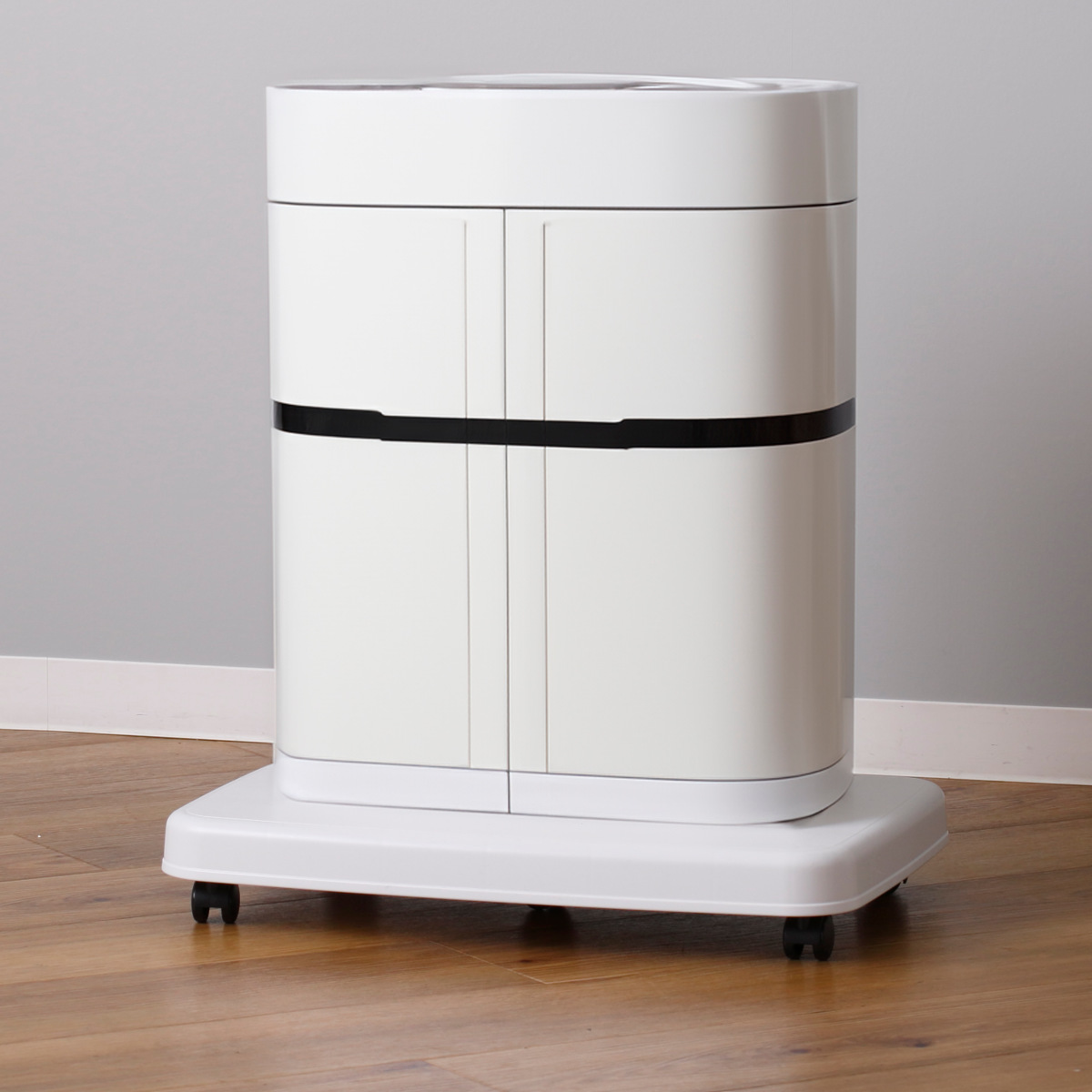 平台車 LL キャスター付き 家庭用 押入れ ラクゴロ 日本製 ( ホームキャリー キャリーカート 家庭用台車 キャリー 台車 キャリーワゴン キャリー台車 小型 置台 軽量 シンプル ストッパー付き ) 【ホワイトグレー】 ホワイトグレー