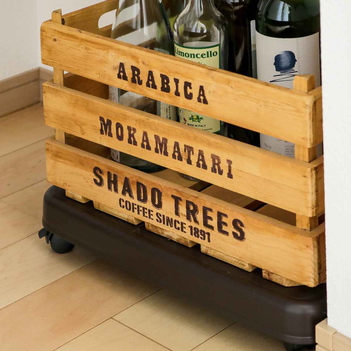 平台車 LL キャスター付き 家庭用 押入れ ラクゴロ 日本製 ( ホームキャリー キャリーカート 家庭用台車 キャリー 台車 キャリーワゴン キャリー台車 小型 置台 軽量 シンプル ストッパー付き ) 【ホワイトグレー】 ホワイトグレー