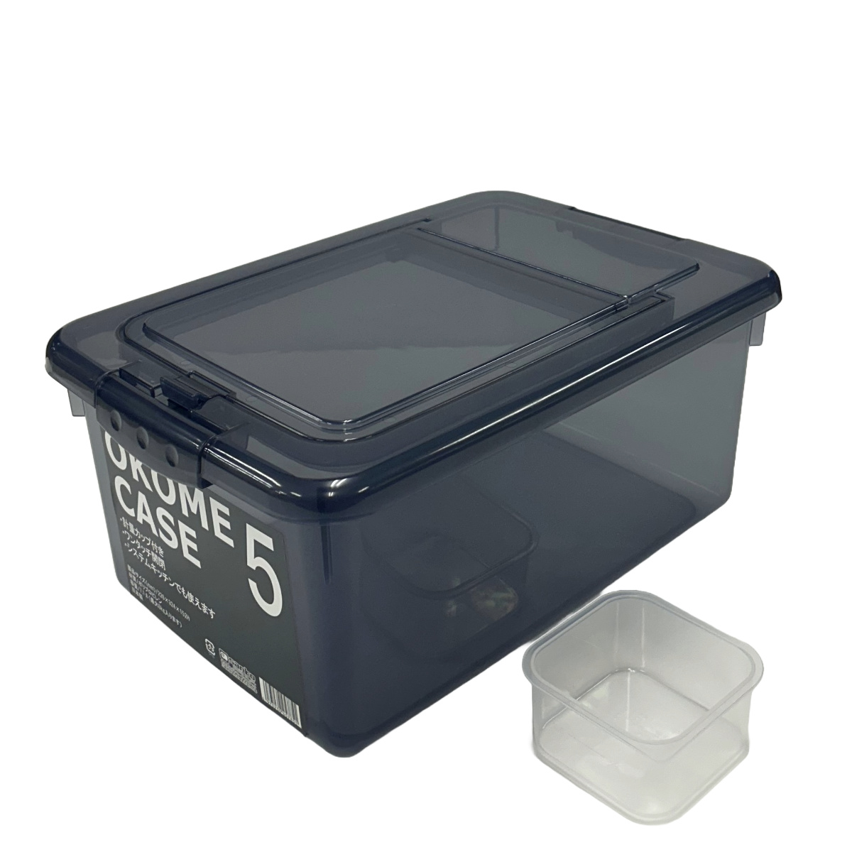 米びつ 5kg お米ケース 計量カップ付き ( 日本製 米櫃 こめびつ ライスストッカー 米 お米 保存容器 冷蔵庫 5kg用 5キロ 保管 保存 収納 お米収納 お米保管 ペットフード 袋のまま シンク下 引出し キッチン収納 ) 【ホワイト】 ホワイト