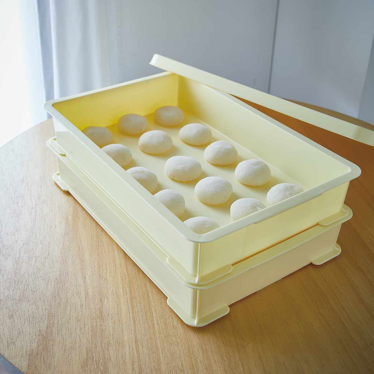 フタ フードテナー No.10 No.20 専用 もち箱 ( 餅箱 餅ばこ もちばこ フードコンテナー 保存容器 プラスチック フードコンテナ パン 餅 ケーキ 麺 保存 積み重ね 運搬 便利 乾燥防止 ホコリ防止 ) 【アイボリー】 アイボリー