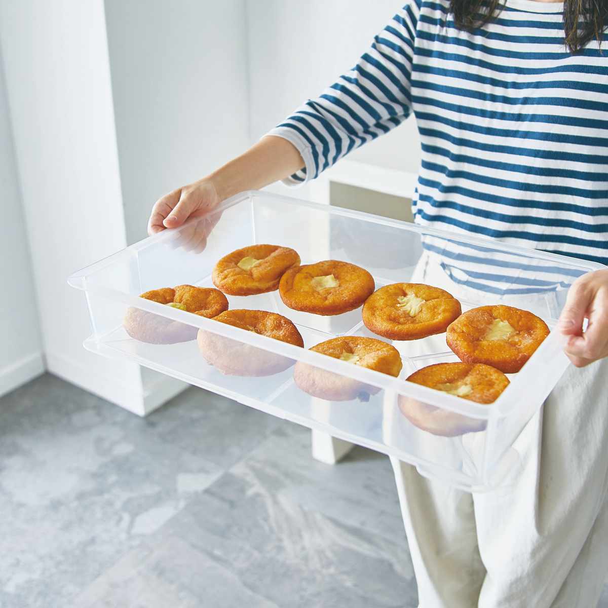 フタ フードテナー No.10 No.20 専用 もち箱 ( 餅箱 餅ばこ もちばこ フードコンテナー 保存容器 プラスチック フードコンテナ パン 餅 ケーキ 麺 保存 積み重ね 運搬 便利 乾燥防止 ホコリ防止 ) 【アイボリー】 アイボリー