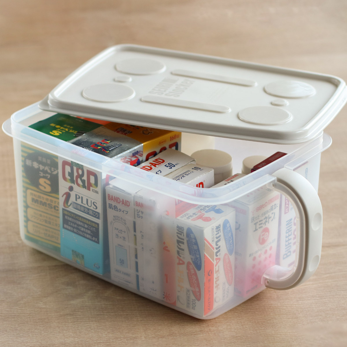 キッチン 収納ケース 整理ストッカー 小 ( 取っ手付き キッチンストッカー 整理ケース 吊戸棚収納 吊戸棚 戸棚収納 吊り戸棚 収納 パントリー収納 日本製 収納BOX 収納ボックス プラスチック 整理 片付け )