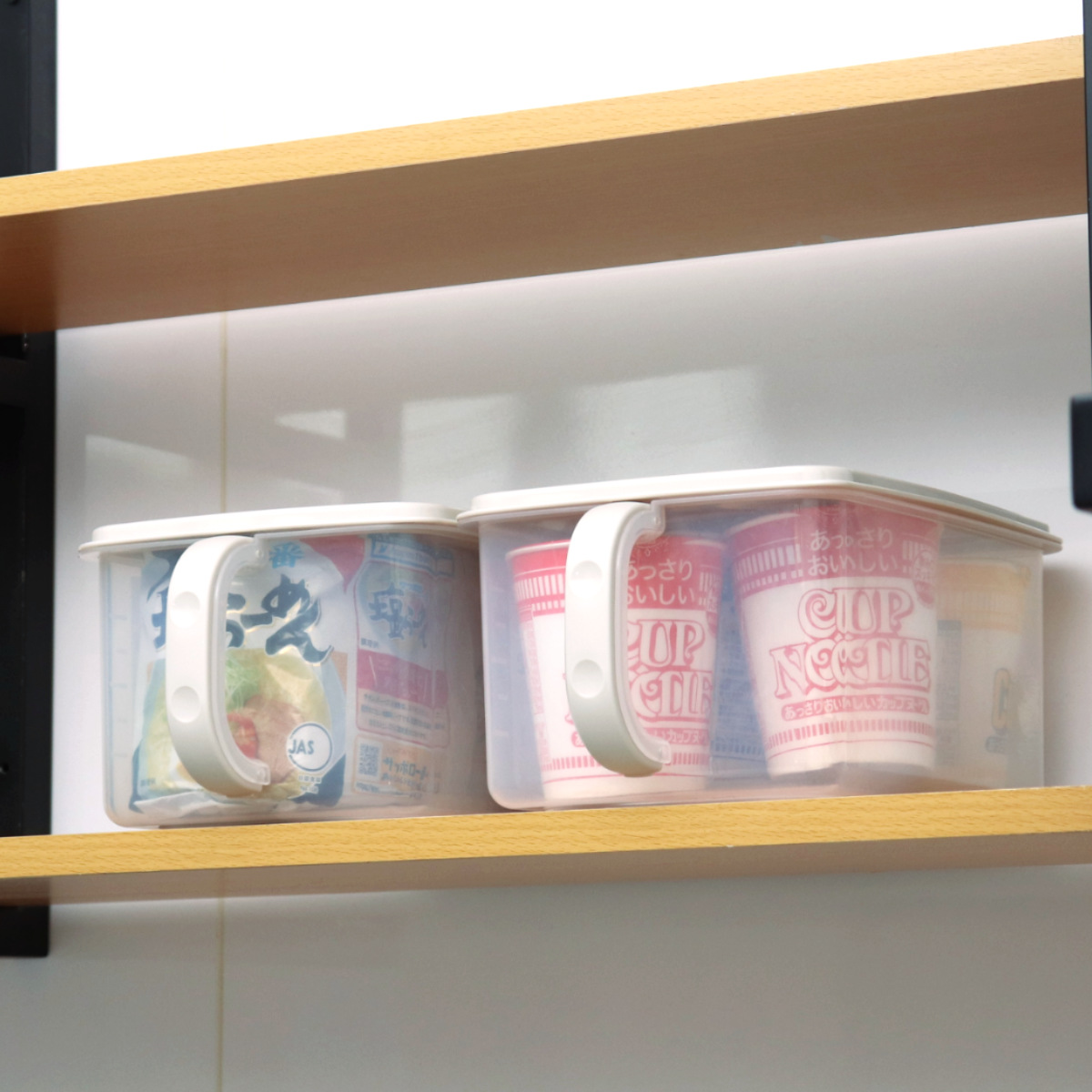 キッチン 収納ケース 整理ストッカー 小 ( 取っ手付き キッチンストッカー 整理ケース 吊戸棚収納 吊戸棚 戸棚収納 吊り戸棚 収納 パントリー収納 日本製 収納BOX 収納ボックス プラスチック 整理 片付け )