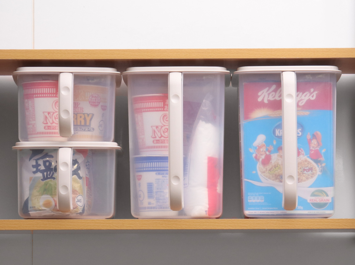 キッチン 収納ケース 整理ストッカー 小 ( 取っ手付き キッチンストッカー 整理ケース 吊戸棚収納 吊戸棚 戸棚収納 吊り戸棚 収納 パントリー収納 日本製 収納BOX 収納ボックス プラスチック 整理 片付け )