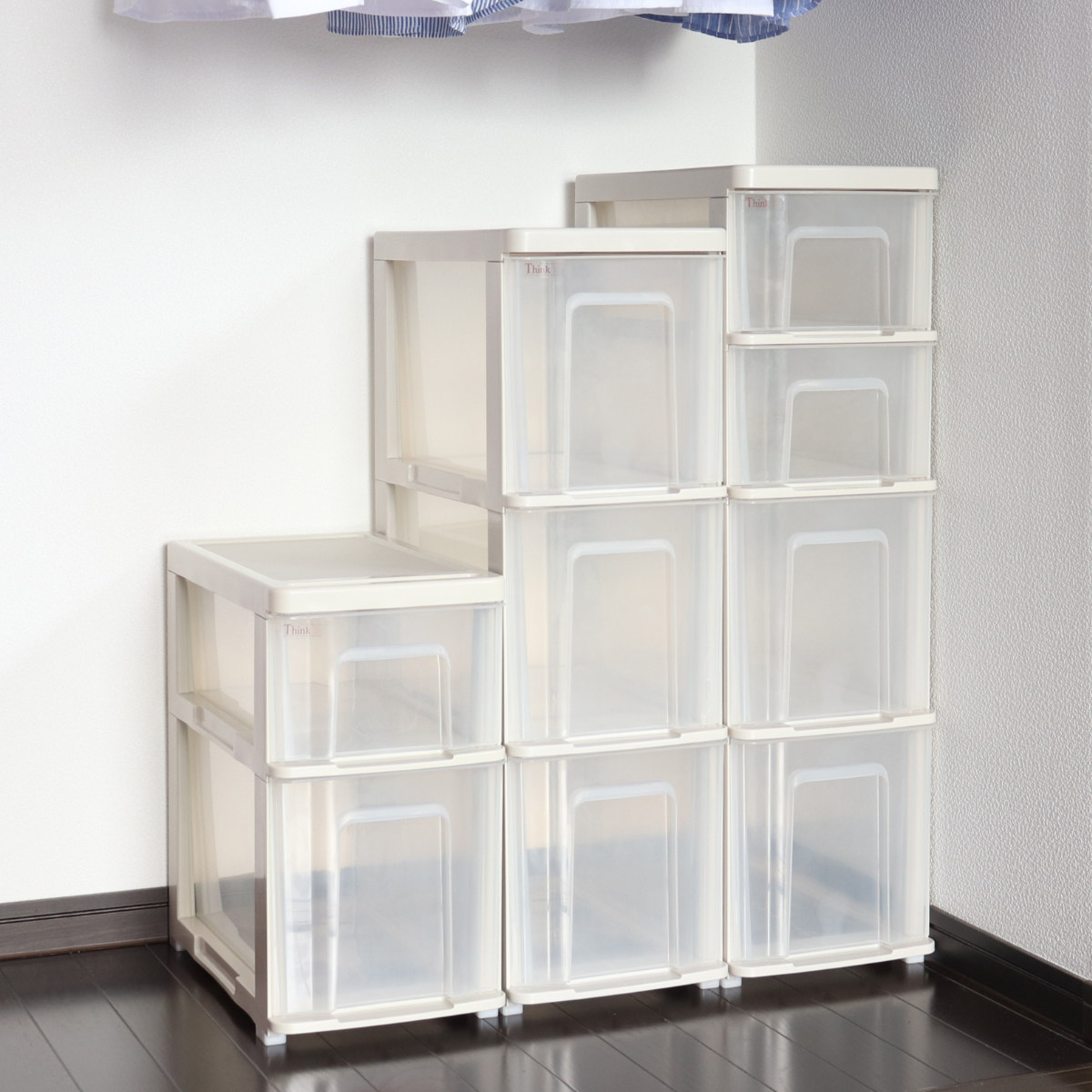 キッチンストッカー シンクスリム 幅22cm 4段 ( キャスター付き スリム 日本製 隙間収納 すき間収納 キッチンラック キッチン 収納 ワゴン ラック 洗面所収納 ランドリー収納 キッチン収納 引出し )