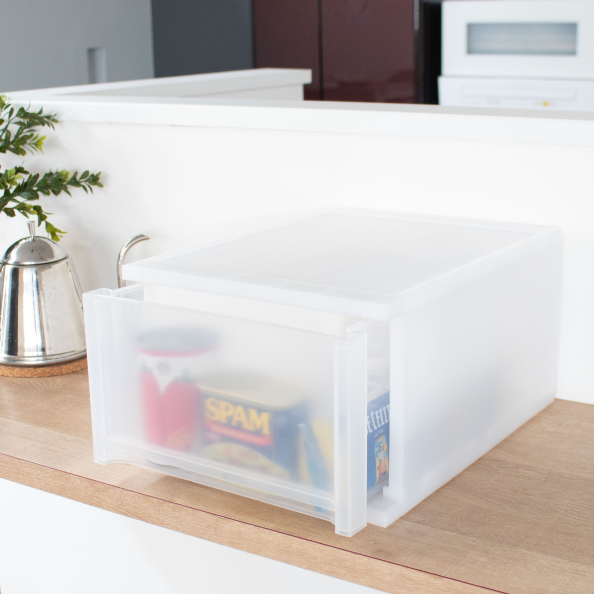 収納ケース 引出し Brio A4 深型1段ケース 幅27×奥行34.7×高さ18.5cm ( 収納ボックス 収納 プラスチック 小物収納 小物 積み重ね スタッキング 小物入れ 小物整理 書類 書類整理 デスク収納 仕切り付き 仕切り板 ) 【ブラウン】 ブラウン