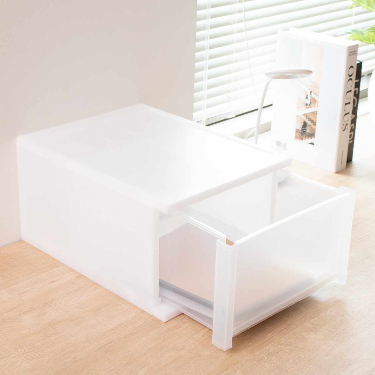 収納ケース 引出し Brio A4 深型1段ケース 幅27×奥行34.7×高さ18.5cm ( 収納ボックス 収納 プラスチック 小物収納 小物 積み重ね スタッキング 小物入れ 小物整理 書類 書類整理 デスク収納 仕切り付き 仕切り板 ) 【ブラウン】 ブラウン