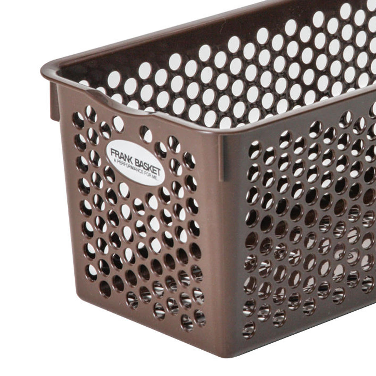 収納ケース 小物収納 バスケット フランクバスケット 10個セット 深型 幅13.5×奥行28.5×高さ11.8cm ( プラスチック 収納 収納ボックス かご カゴ ストッカー 小物入れ 小物 通気性 日本製 リビング キッチン ) 【ブラウン】 ブラウン