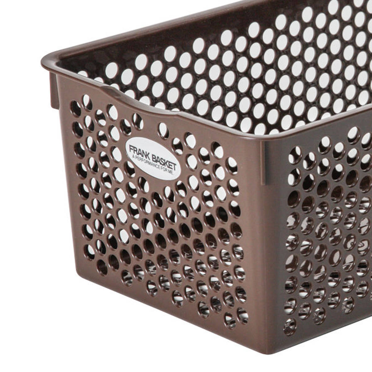 収納ケース 小物収納 バスケット フランクバスケット 深型 幅17.2×奥行28.5×高さ11.8cm ( プラスチック 収納 収納ボックス かご カゴ ストッカー 小物入れ 小物 通気性 日本製 リビング キッチン ランドリー ストック 水回り ) 【ホワイト】 ホワイト