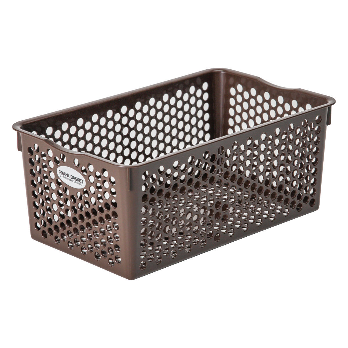 収納ケース 小物収納 バスケット フランクバスケット 深型 幅17.2×奥行28.5×高さ11.8cm ( プラスチック 収納 収納ボックス かご カゴ ストッカー 小物入れ 小物 通気性 日本製 リビング キッチン ランドリー ストック 水回り ) 【ホワイト】 ホワイト