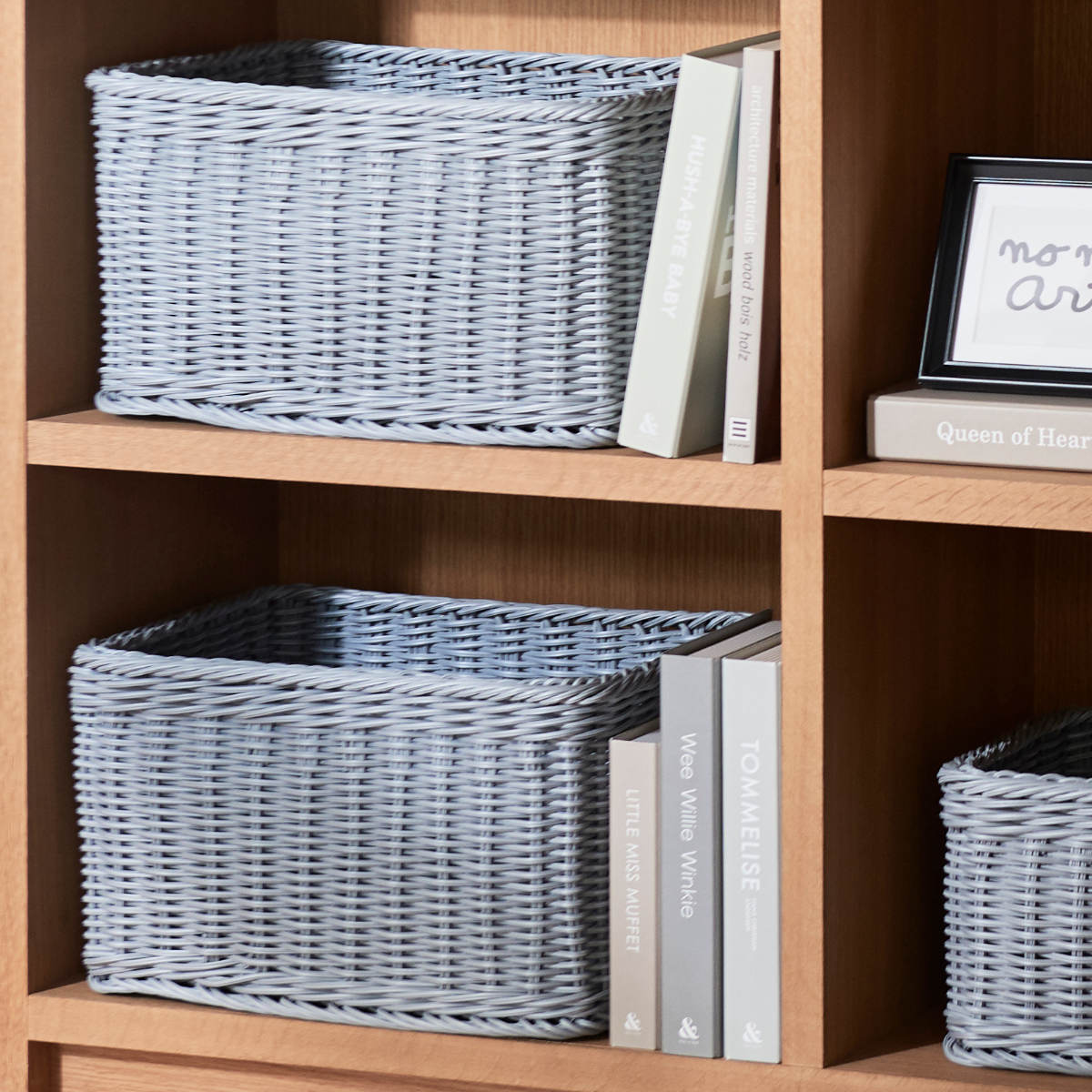 かご 洗える 抗菌素材 ストレージBOX L KLEANE ( 手編み 収納 カゴ 水洗い 食洗機対応 レンジ対応 幅41×奥行30×高さ23cm 小物収納 収納かご キレーネ 小物入れ おしゃれ 丈夫 ハンドメイド リビング 洗面所 キッチン ) 【ブラウン】 ブラウン