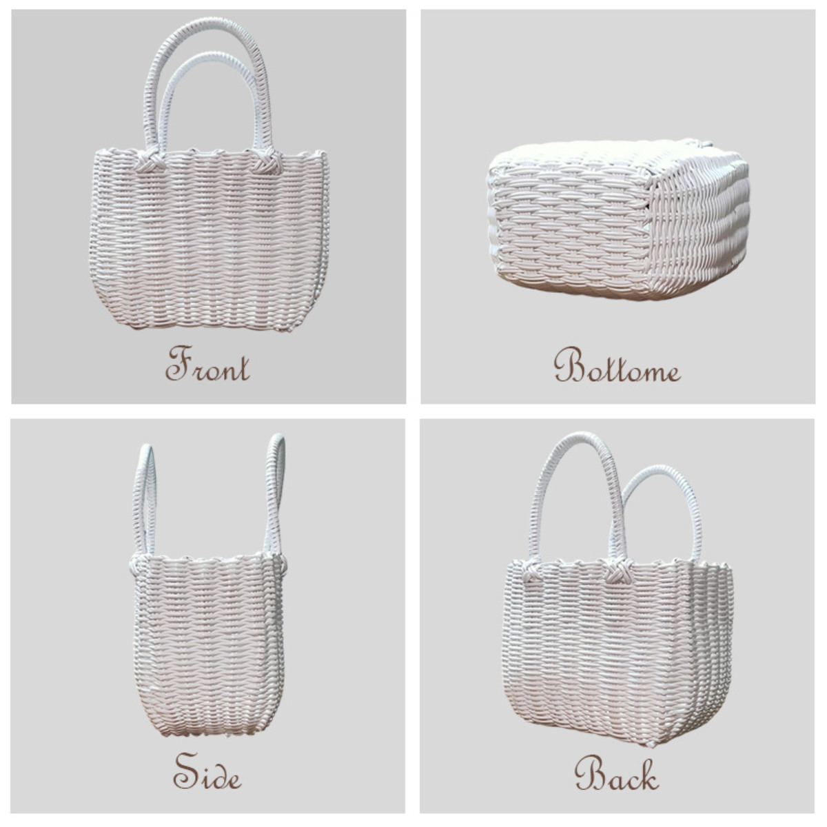 バスケット al.atte 客室用の洗える抗菌湯かごL ナチュラル ( バッグ 鞄 小物入れ カゴバッグ かご トートバッグ 温泉バッグ 銭湯 湯カゴ カゴ 籠 手提げ 丸洗い 抗菌 カバン 天然素材風 プラスチック製 手編み )