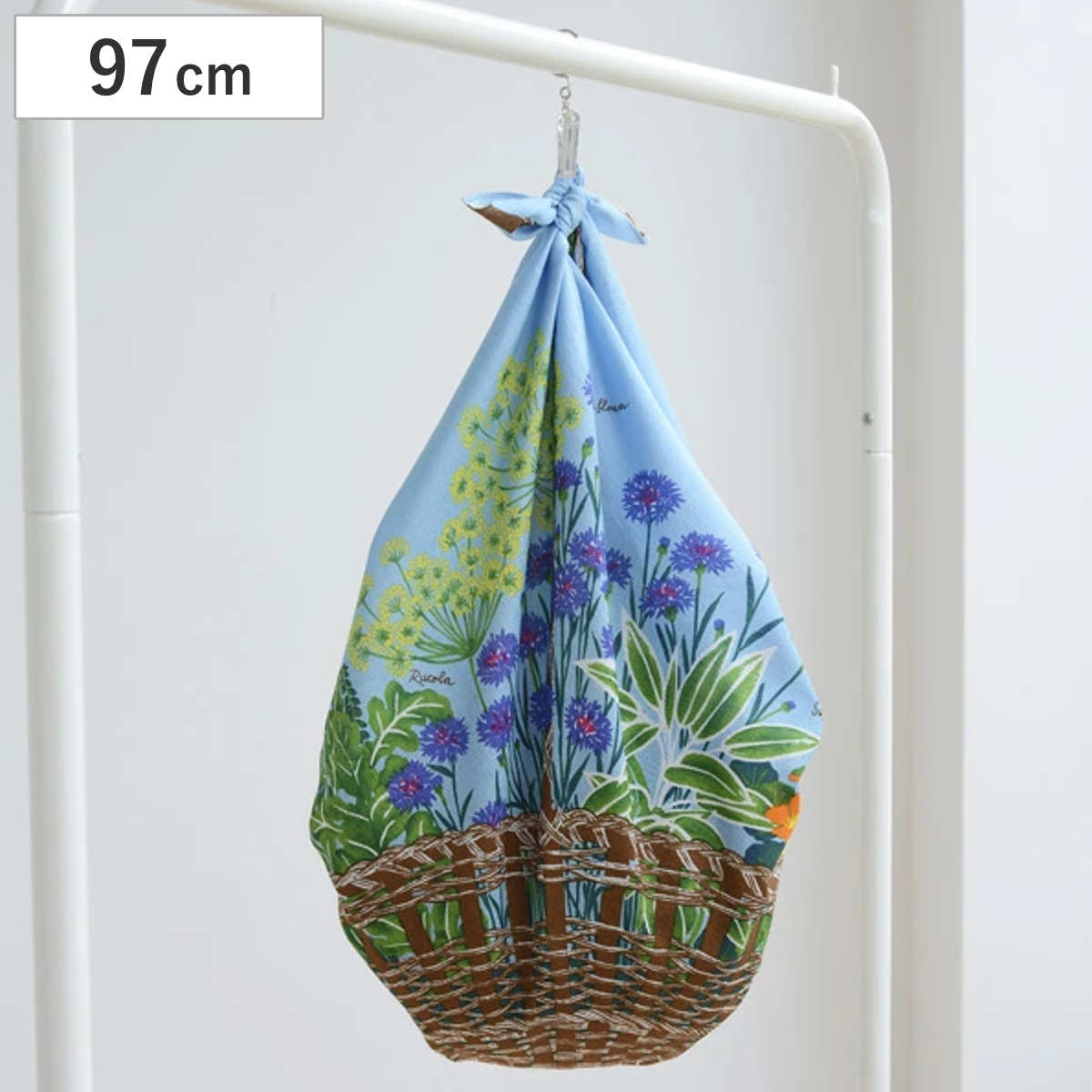 風呂敷 97cm 浅山美里綿二四巾ふろしき ハーブ 綿100% 日本製 ( ふろしき 風呂敷き 大判風呂敷 包み 収納 持ち運び おしゃれ 大判 バッグ リュック 包み両面 エコバッグ ドロップバッグ 綿 テーブルクロス )