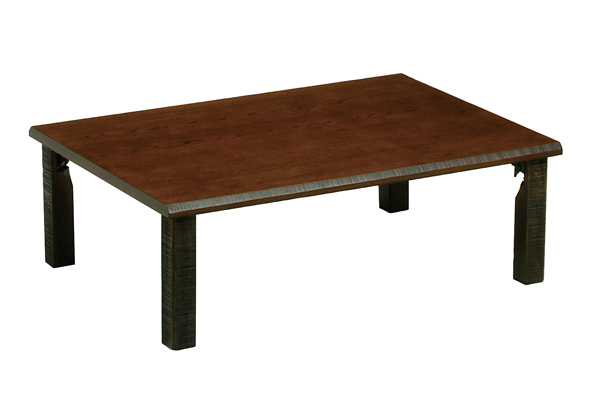 座卓 ローテーブル 折れ脚 木製 古民芸 幅105cm （ 折りたたみ タモ 