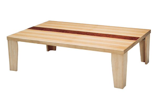 座卓 ローテーブル 木製 超軽量机 幅135cm （ 折りたたみ タモ 突板 