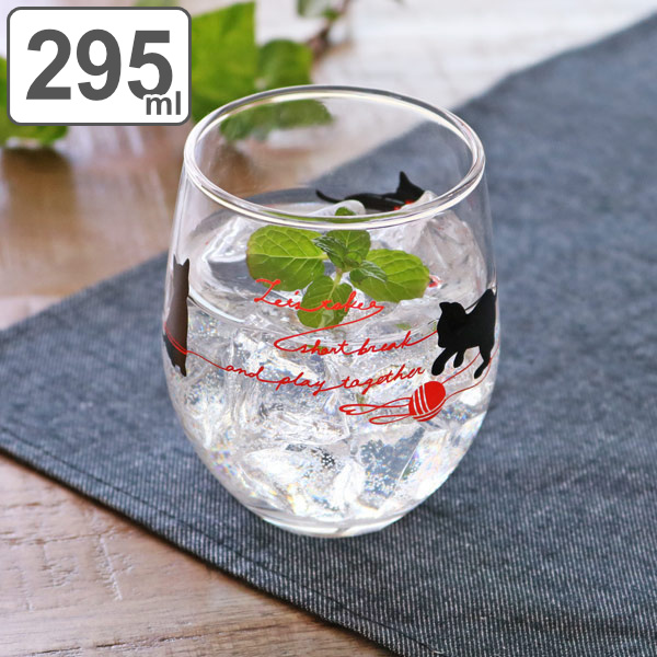 グラス わたしとねこ 295ml ねこ ガラス コップ （ ガラスコップ ガラス製 食洗機対応 ガラス食器 猫 ネコ ロックグラス タンブラー 食器