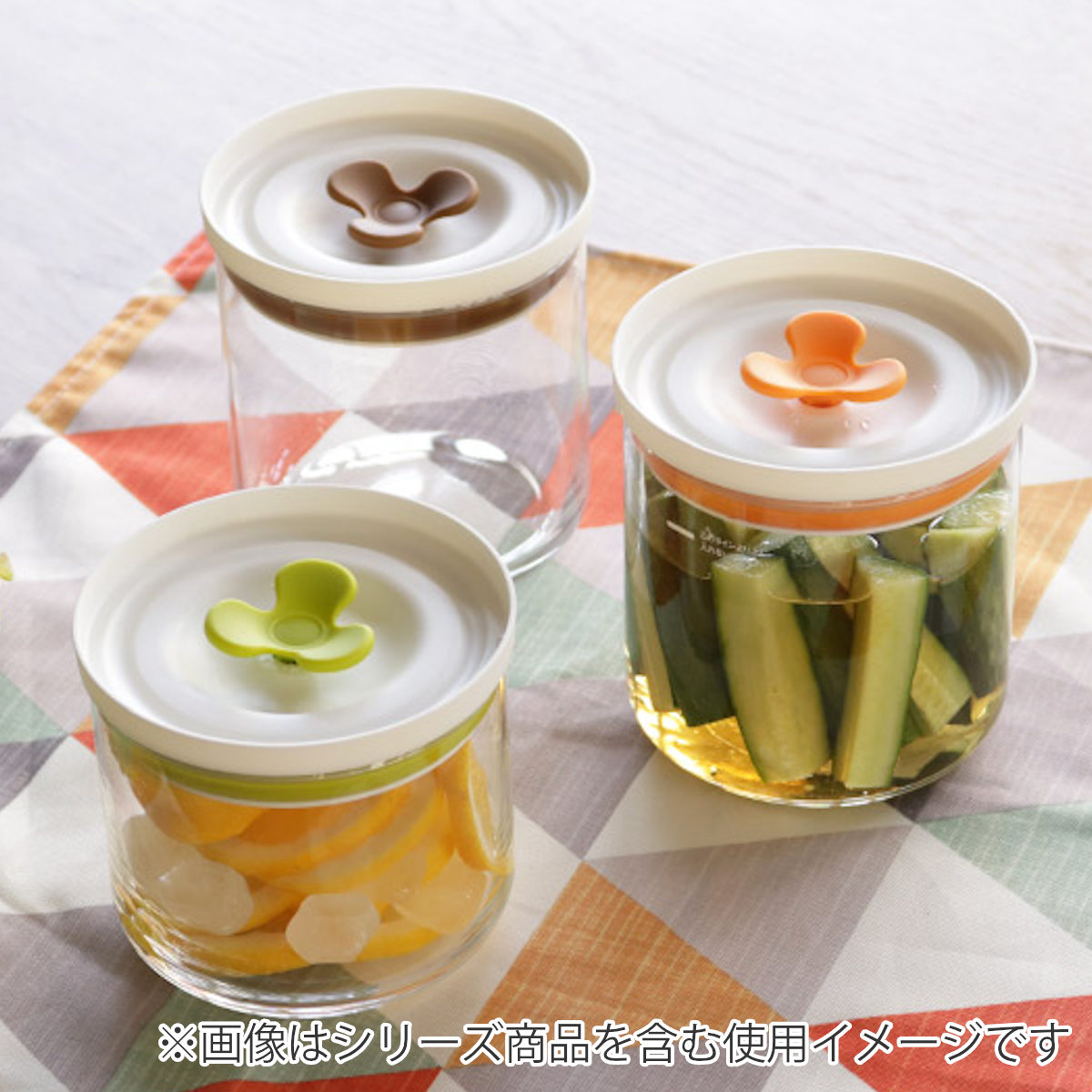 保存容器 キッチン マイデリカ キーパー S 380ml ( 保存 ガラス 容器 キャニスター 密閉 保存瓶 丸型 ガラス保存容器 フードストッカー 液体 透明 蓋 バルブ付き パッキン ガラスポット 作り置き 冷蔵庫 0.38L ) 【ブラウン】 ブラウン