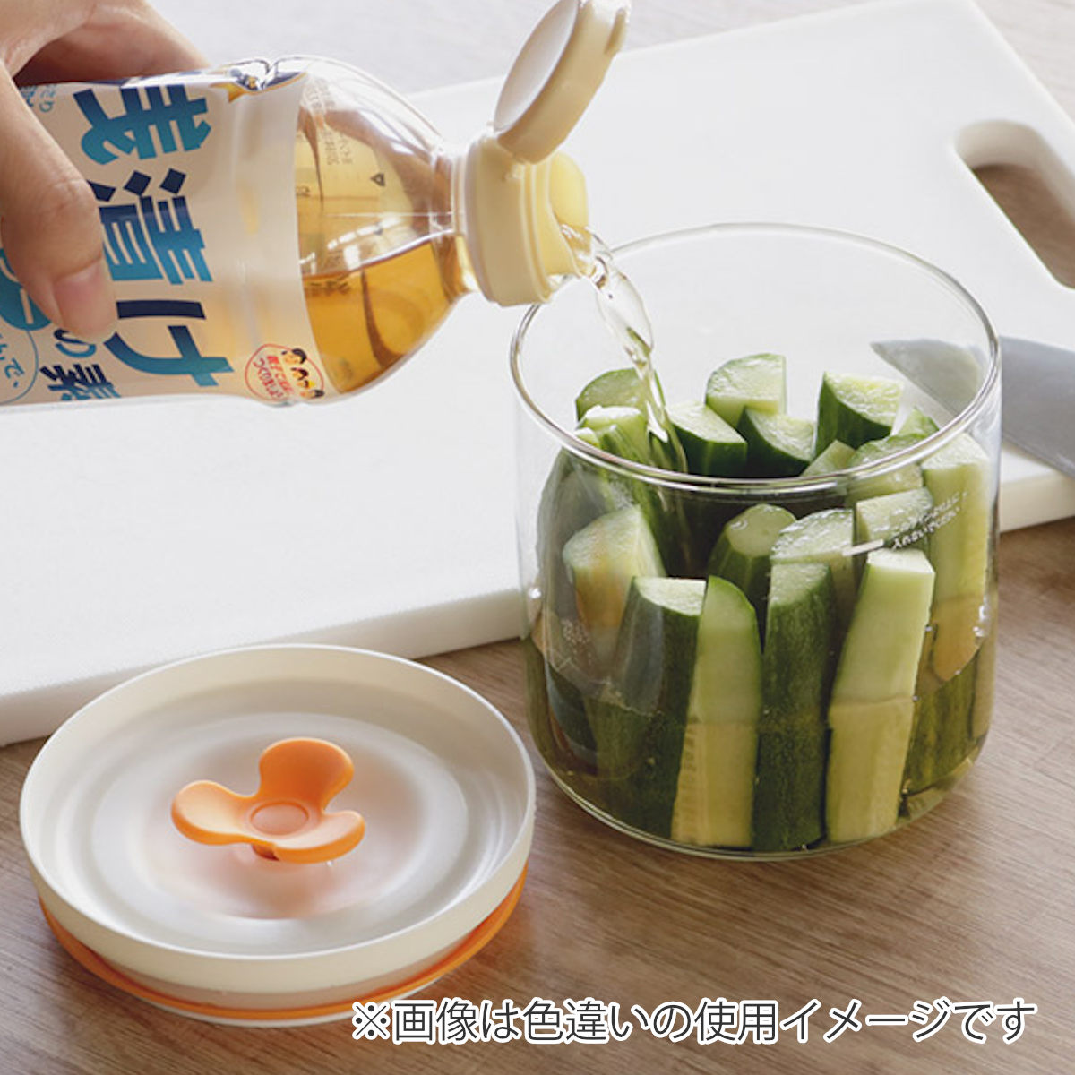 保存容器 キッチン マイデリカ キーパー S 380ml ( 保存 ガラス 容器 キャニスター 密閉 保存瓶 丸型 ガラス保存容器 フードストッカー 液体 透明 蓋 バルブ付き パッキン ガラスポット 作り置き 冷蔵庫 0.38L ) 【ブラウン】 ブラウン