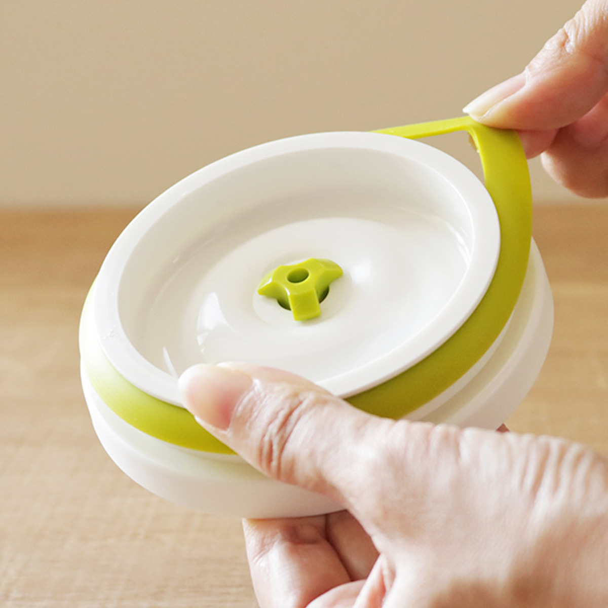 保存容器 キッチン マイデリカ キーパー S 380ml ( 保存 ガラス 容器 キャニスター 密閉 保存瓶 丸型 ガラス保存容器 フードストッカー 液体 透明 蓋 バルブ付き パッキン ガラスポット 作り置き 冷蔵庫 0.38L ) 【ブラウン】 ブラウン