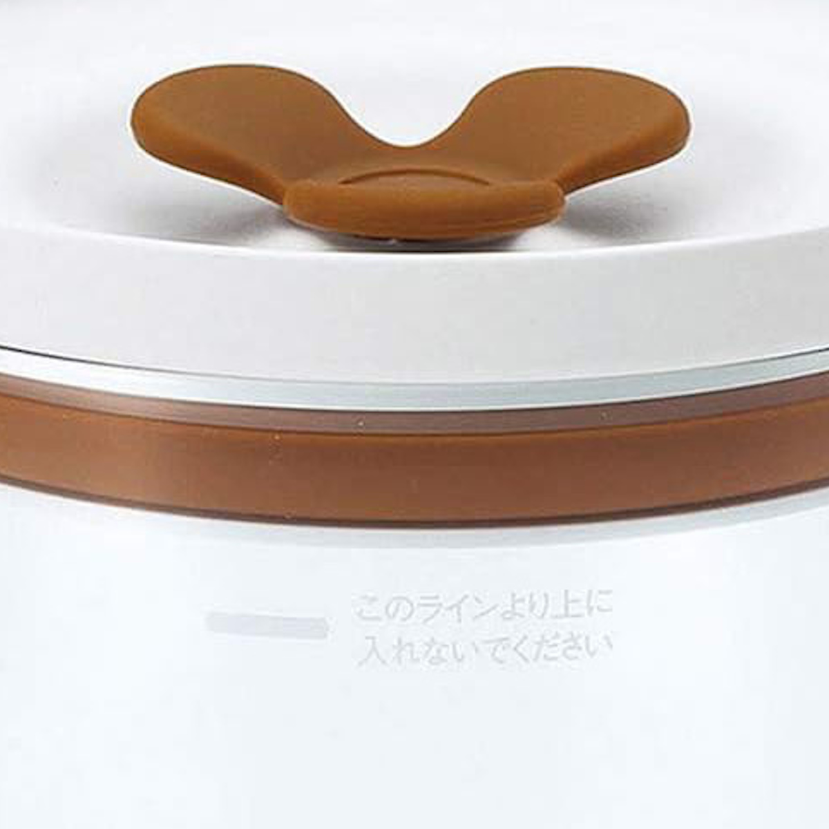 保存容器 キッチン マイデリカ キーパー S 380ml ( 保存 ガラス 容器 キャニスター 密閉 保存瓶 丸型 ガラス保存容器 フードストッカー 液体 透明 蓋 バルブ付き パッキン ガラスポット 作り置き 冷蔵庫 0.38L ) 【ブラウン】 ブラウン